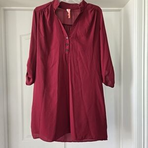 Size Large Maroon Tunic